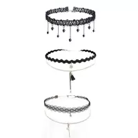 3件套[亭亭玉立] choker学生锁骨链脖子饰品颈带日韩国短款项链项圈女脖颈蕾丝颈链