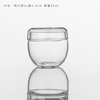玻璃醒茶小罐-小号 云窝玻璃普洱醒茶罐密封高档功夫茶具迷你茶叶罐小号便携日式存储