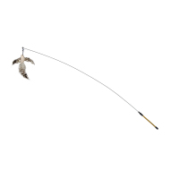 小鸟逗猫棒 田田猫同款加长杆钢丝羽毛小鸟逗猫棒替换头猫咪用品耐咬铃铛