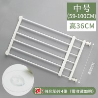 白色 免打孔(可伸缩) 家用宠物栏杆隔离门防挡猫狗狗围栏栅栏室内护栏狗笼子大中小型犬