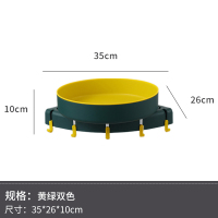 三角置物架免打孔黄绿 华师傅厨房置物架壁挂式旋转调味料置物架多功能调味料收纳托盘子