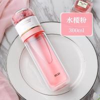 水樱粉双层不烫手-300ml 物生物高档茶水分离泡茶杯双层玻璃杯男女保温过滤便携随手水杯子