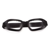 折叠式护目镜[透明镜片] 送眼镜袋+擦镜布 护目镜防护玻璃镜片眼睛防溅防尘打磨抛光劳保海绵防风沙眼镜