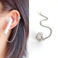 花朵款耳骨夹单只不含耳机 蓝牙耳机防掉耳饰耳夹耳骨夹无耳洞无线耳塞防丢链耳饰防丢绳耳链