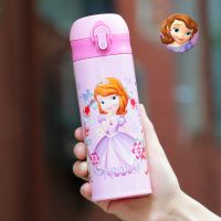 380ML粉色苏菲亚+杯刷杯套 迪士尼儿童保温杯316不锈钢小学生幼儿园男女便携防摔直饮水杯子