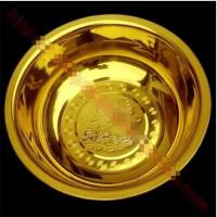 [不锈钢]36cm鸳鸯金盆 厂家直销婚庆嫁妆喜盆 加厚聚宝盆 不锈钢金盆洗手 镀铜盆 结婚