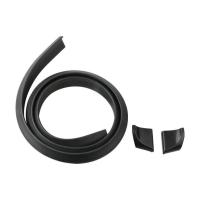 纯黑色送助粘剂1.5米 3.5CM 汽车尾翼碳纤维纹橡胶尾翼二厢三厢免打孔通用大小轿车后尾翼顶翼