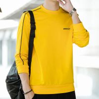 黄色 XL码(建议130-145斤) 不惑鸟卫衣男士春秋圆领长袖t恤百搭潮流ins宽松休闲男装官方旗舰