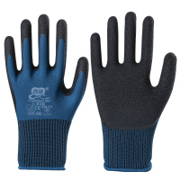 创信L858蓝色 3双试用装 M 创信L858手套劳保耐磨防滑工作乳胶橡胶建筑工地干活劳动防护胶皮