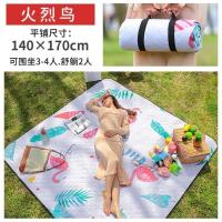 机洗款]火烈鸟-拍照好看-ins风 防潮垫床上用超声波民族风野餐垫加厚无异味便携可机洗折叠野炊垫