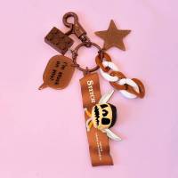 骷髅挂牌 史迪仔手工钥匙扣迪士尼史迪奇男女挂饰可爱创意情侣钥匙链包挂.