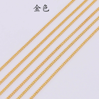 金色 1.3mm5米/包 加密细链 DIY金属长链条手工耳环手链项链饰品铜包铁延长链 5米装