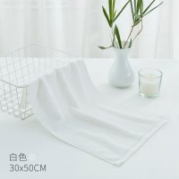白色[30*50] 欧林雅竹浆纤维女洗脸小毛巾儿童小方巾毛巾柔软舒适吸水
