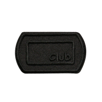 浅灰色 Club黑色6.1*3.5c 黑色刺绣贴布牛仔裤补洞贴衣服背胶补丁贴修补贴花小布贴绣花贴标