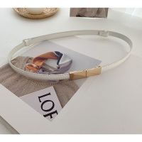 白色 小金扣经典款1.4 95cm 腰带女细装饰连衣裙简约时尚百搭配裙子毛衣韩版小皮带女韩国细潮