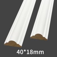 40*18白色烤漆小线条 元/米 实木线条装饰木线条背景墙造型欧式白色相框边框封边石膏线条原木