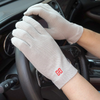 无触屏-灰色 均码 克拉斯卡男士夏棉全指防晒手套开车防滑吸汗透气薄款触屏遮阳骑行