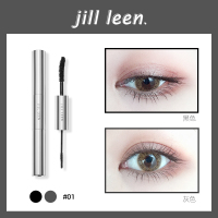 01 黑+灰(银管) JILL LEEN晶采紫色睫毛膏女彩色不易晕染 纤长卷翘睫毛膏小刷头