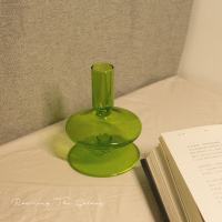 青色 小号 欧式轻奢复古蜡烛台摆件西餐浪漫烛光晚餐道具家用餐桌装饰品摆设