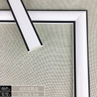 半圆形双黑边 不切割 25mm 普通款 3米1根 PVC线条自粘背景墙边框造型装饰条欧式客厅画框镜框压边门套包边