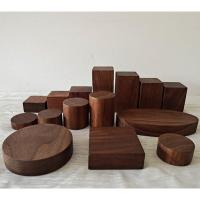 战锤模型胸像高级木质底座黑胡桃实木方块diy手工材料边料长方形