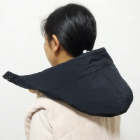 113黑色 开拆卸羽绒棉服帽子假帽子领