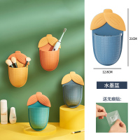 水墨蓝 创意牙刷置物架壁挂式免打孔可爱卡通洗手间放牙刷牙膏洗漱收纳盒