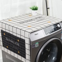 B 55x140cm 洗衣机/单门冰箱通用 北欧风世博滚筒洗衣机罩格兰仕单开门冰箱防尘防嗮盖布收纳袋加厚