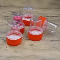 印章盒圆形印章盒透明公章盒私章盒印鉴盒螺纹扣印章盒公司章盒