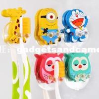 Cute Minion Hello Kitty Cartoon Suction Cup Toothbrush Hol