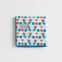 蓝色 花连花图案 24x24cm 日本原产PRAIRIE DOG+ima和布華今治毛巾植物纤维手帕 多图案可选