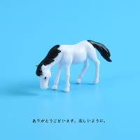 小白马 仿真静态动物小白马棕色马模型微缩迷你微景观沙盘场景摆件小玩具