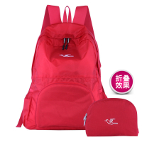 升级版/红色 超轻便携可折叠双肩包皮肤包防水旅行休闲户外女徒步登山旅游背包