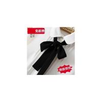 黑色 手打飘带学生韩版衬衫结系带单买配饰学院风带子宽领结女
