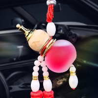 双穗葫芦[红色][无赠品] 车内装饰用品大全挂式悬挂式汽车香水葫芦挂件后视镜挂件吊坠保车
