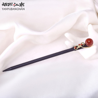 簪长16厘米 烟雨江南原汉服旗袍发发簪女简约现代日常高级感丸子头古风木簪
