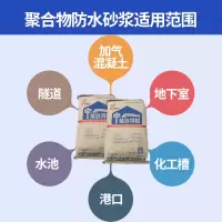 聚合物防水砂浆地下室游泳池加气混凝土空心砖防渗漏抹面修补加固