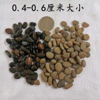 黑色原石0.4-0.8cm(50斤) 抛光黑色石头鹅卵石雨花石庭院铺路地鱼缸水景造景黑石子园林装饰