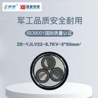 秦源牌 ZR-YJLV22 8.7KV 3*50mm²铝芯钢带铠装阻燃电力电缆 元/米 定制商品 联系客服