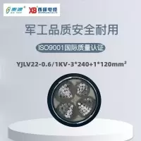秦源牌 YJLV22-0.6/1KV-3*240+1*120mm² 铝芯低压钢带铠装电力电缆 元/米 定制商品 联系客服