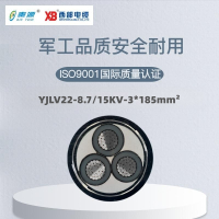 秦源牌 YJLV22-8.7/15KV-3*185mm²铝芯交联聚乙烯绝缘钢带铠装聚氯乙烯护套电力电缆联系客服定制商品