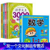 [5册]识字大王+数学手册 [友一个]幼升小儿童识字书全套4册 识字大王3000字象形识字有故事的汉字书宝宝看图识千字教