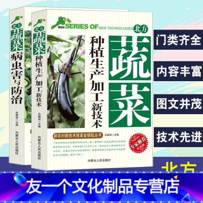 [友一个正版]北方蔬菜种植生产加工新技术+病虫害与防治新农村新技术致富金钥匙丛书专家蔬菜育苗主要蔬菜病虫害防治农药使用