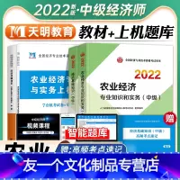 [友一个正版]中级经济师2022年教材历年真题试卷上机题库 全4本农业经济专业知识与实务经济基础知识人事社2022版中