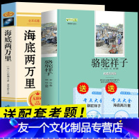 海底两万里骆驼祥子 [友一个正版]送2本考点 完整版 海底两万里和骆驼祥子原著 老舍 初中生版 七年级下册必读课外书初一