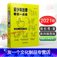 [友一个正版]2021新 青少年法律看图一点通 案例插图版 全民普法书籍 维权帮 根据民法典及新修订《刑法》未成年人保