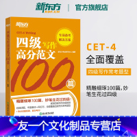 [友一个正版]四级写作高分范文100篇 备战2022年12月大学英语cet4级考试 作文范文辅导书籍 写作强化训练网课