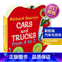 [正版]Richard Scarry's Cars and Trucks from A to Z 英文原版绘本读物字母