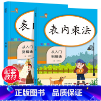 [正版]全套2本表内乘法除法专项训练小学生二年级上册下册口算题卡天天练九九乘法口诀表2年级数学练习题乘法除法混合计算题