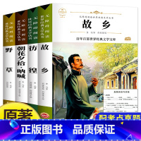 全套4册 鲁迅作品全集 [正版]配套考点故乡鲁迅原著全套4册六年级必读课外书鲁迅的书6年级课外阅读书老师散文作品集书籍经